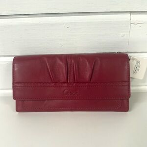Coach | Cherry Red Leather Wallet
